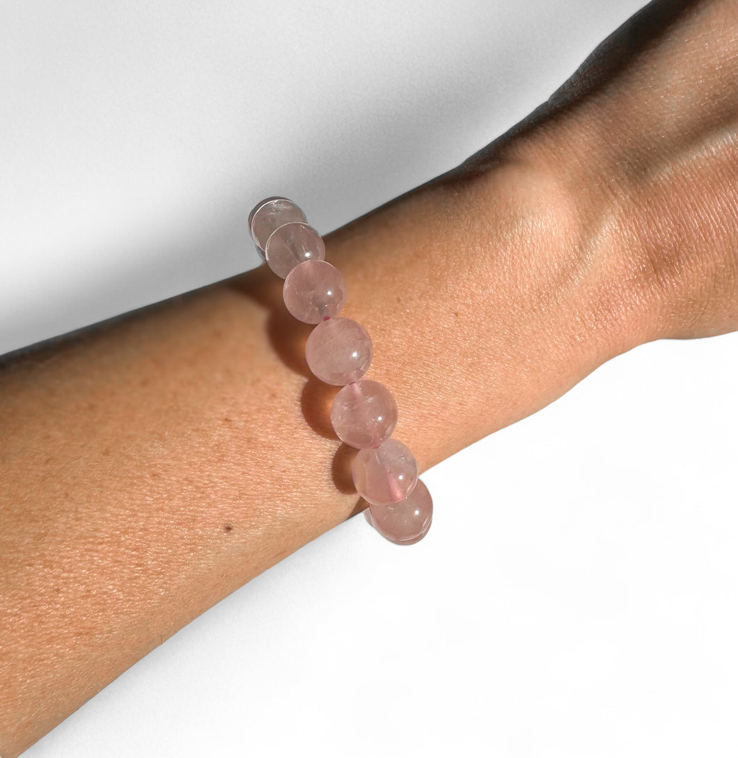 Rose Quartz Bracelet | medium crystals