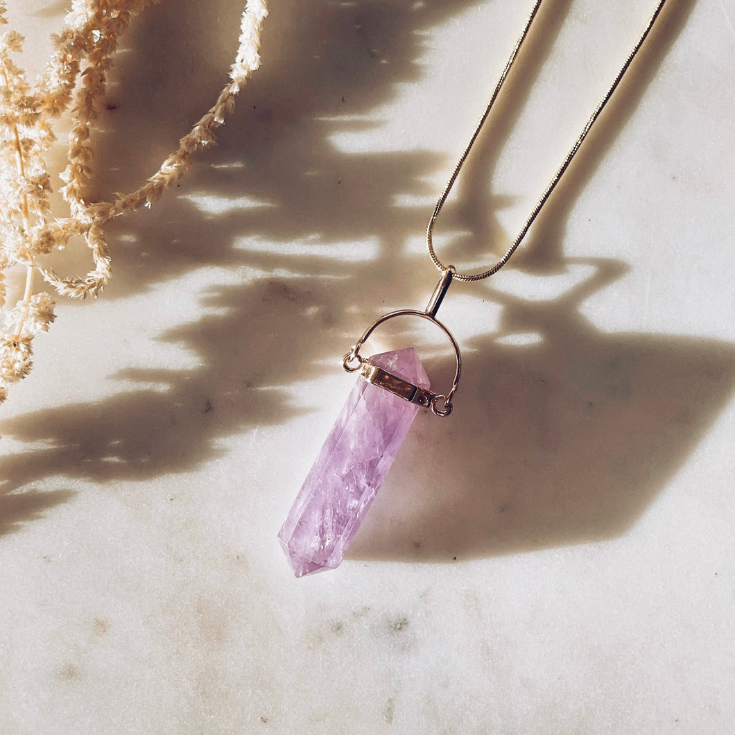 Amethyst Double Terminated Pendant | large