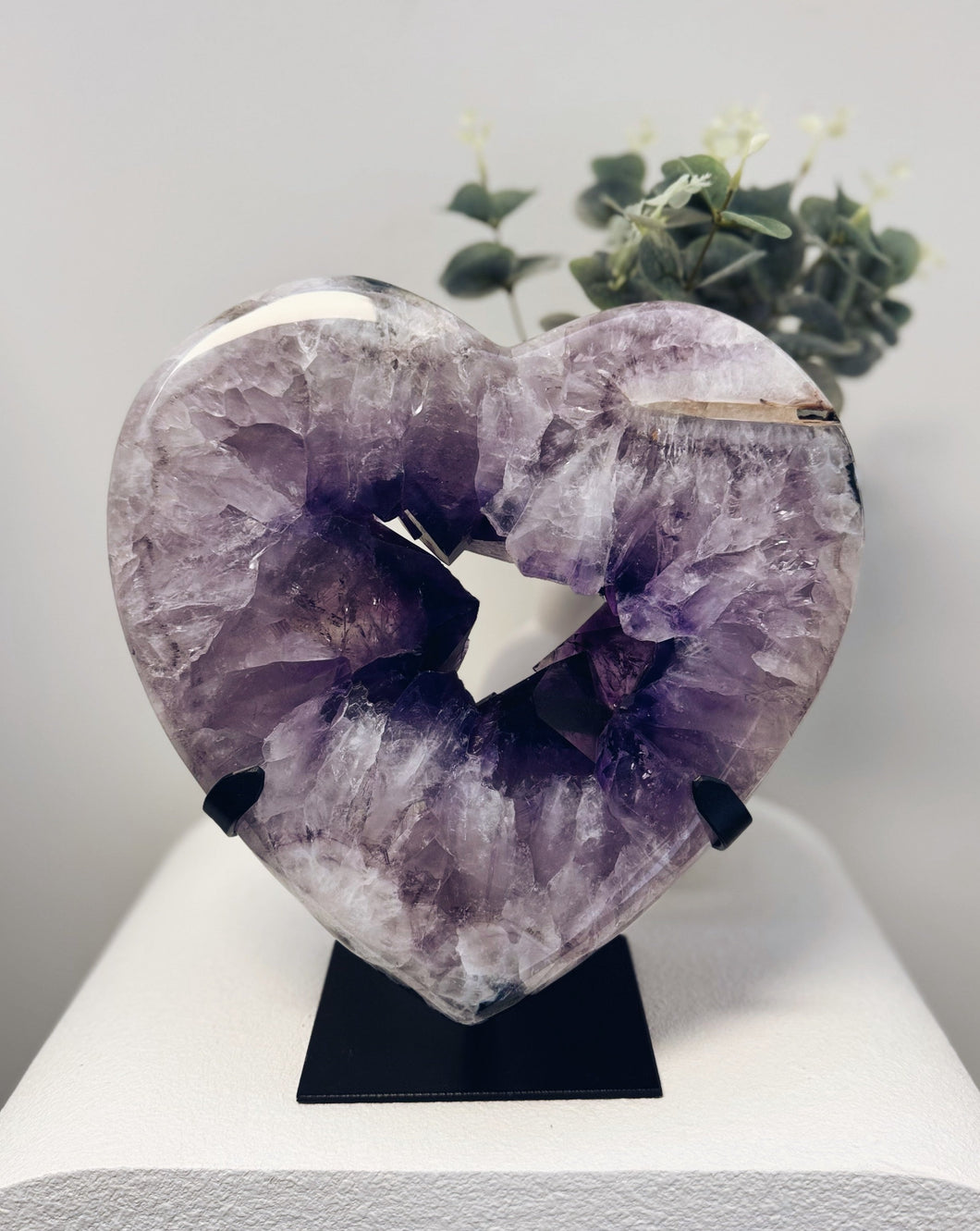 Amethyst Druzy Heart 04