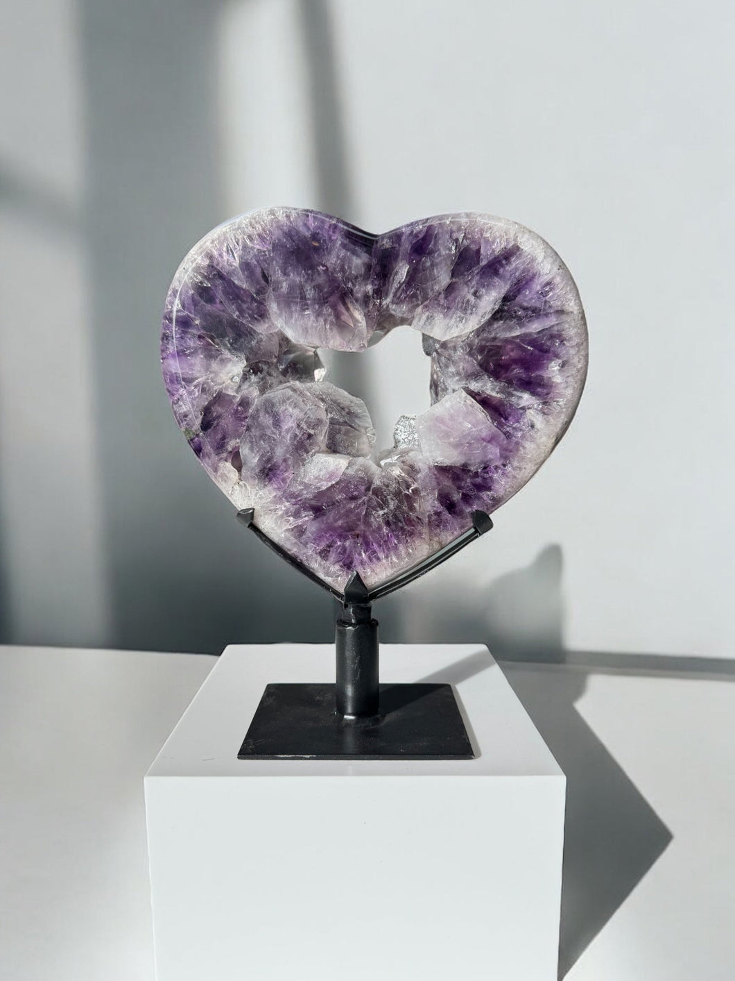 Amethyst Druzy Heart 12