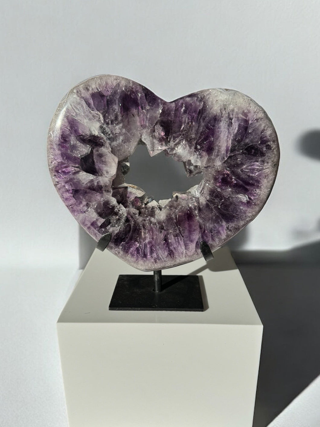 Amethyst Druzy Heart 09