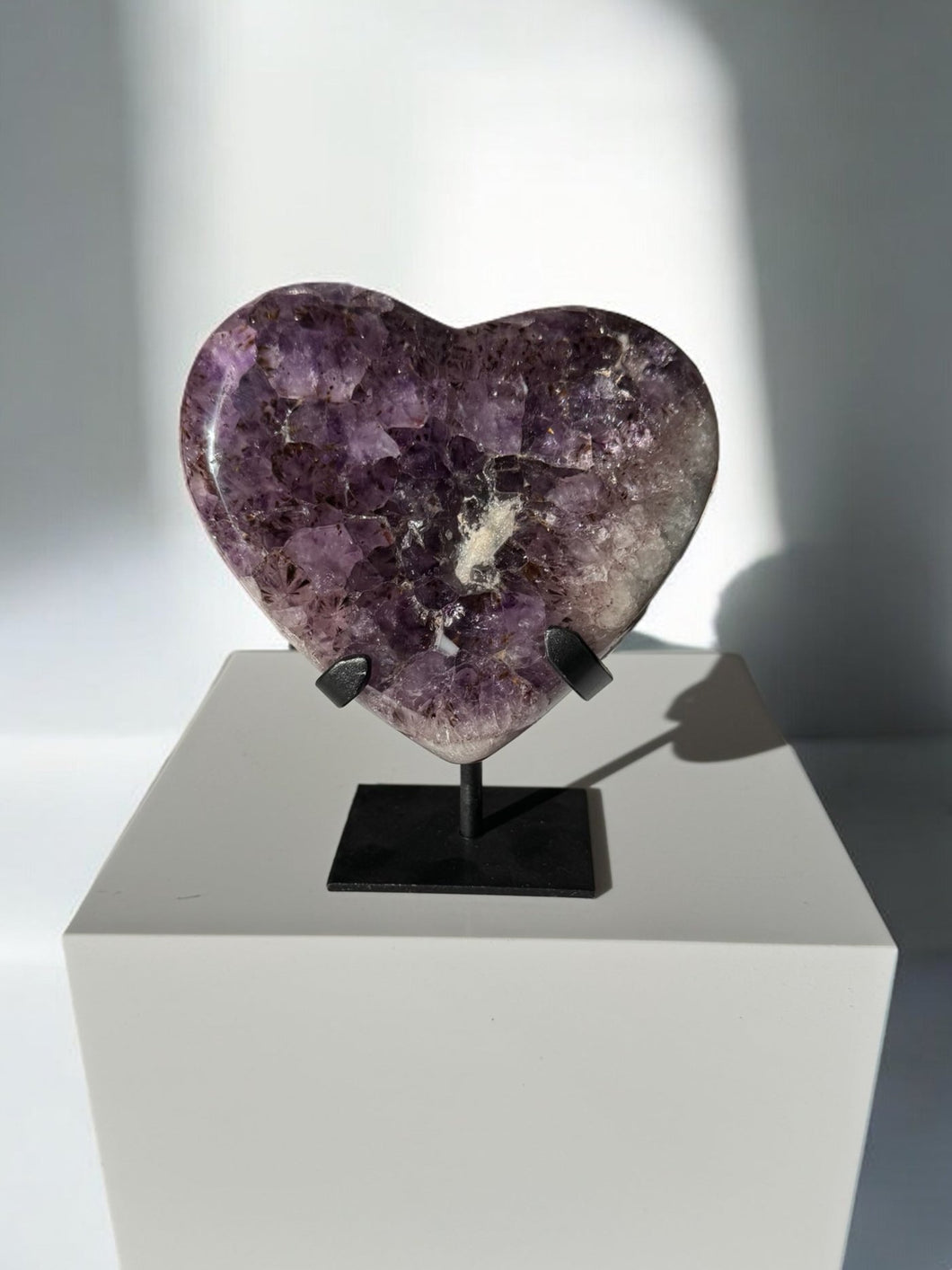 Amethyst Druzy Heart 07