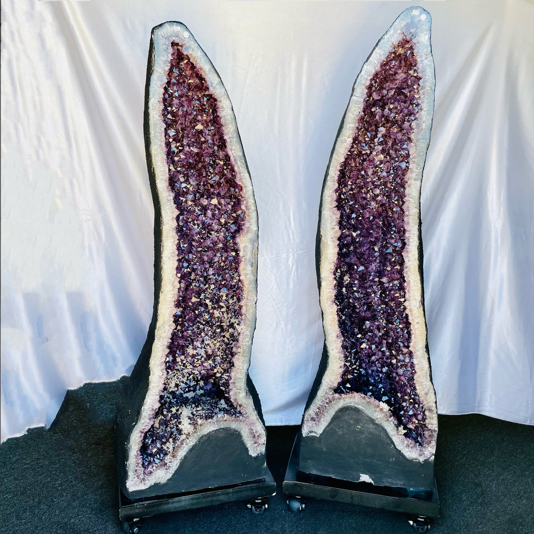 Amethyst Geode Pair | 166 kg + 181 kg