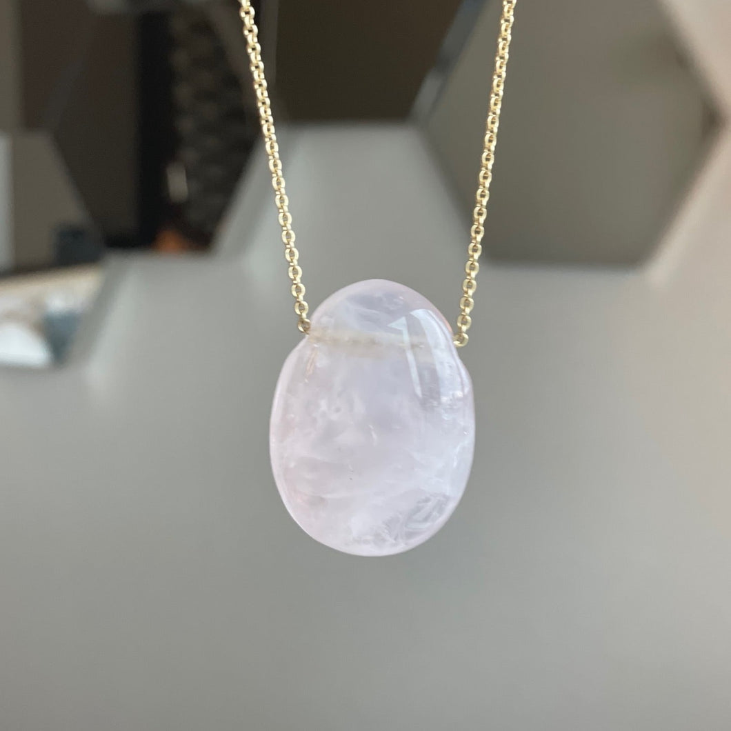 Rose Quartz Palmstone Pendant