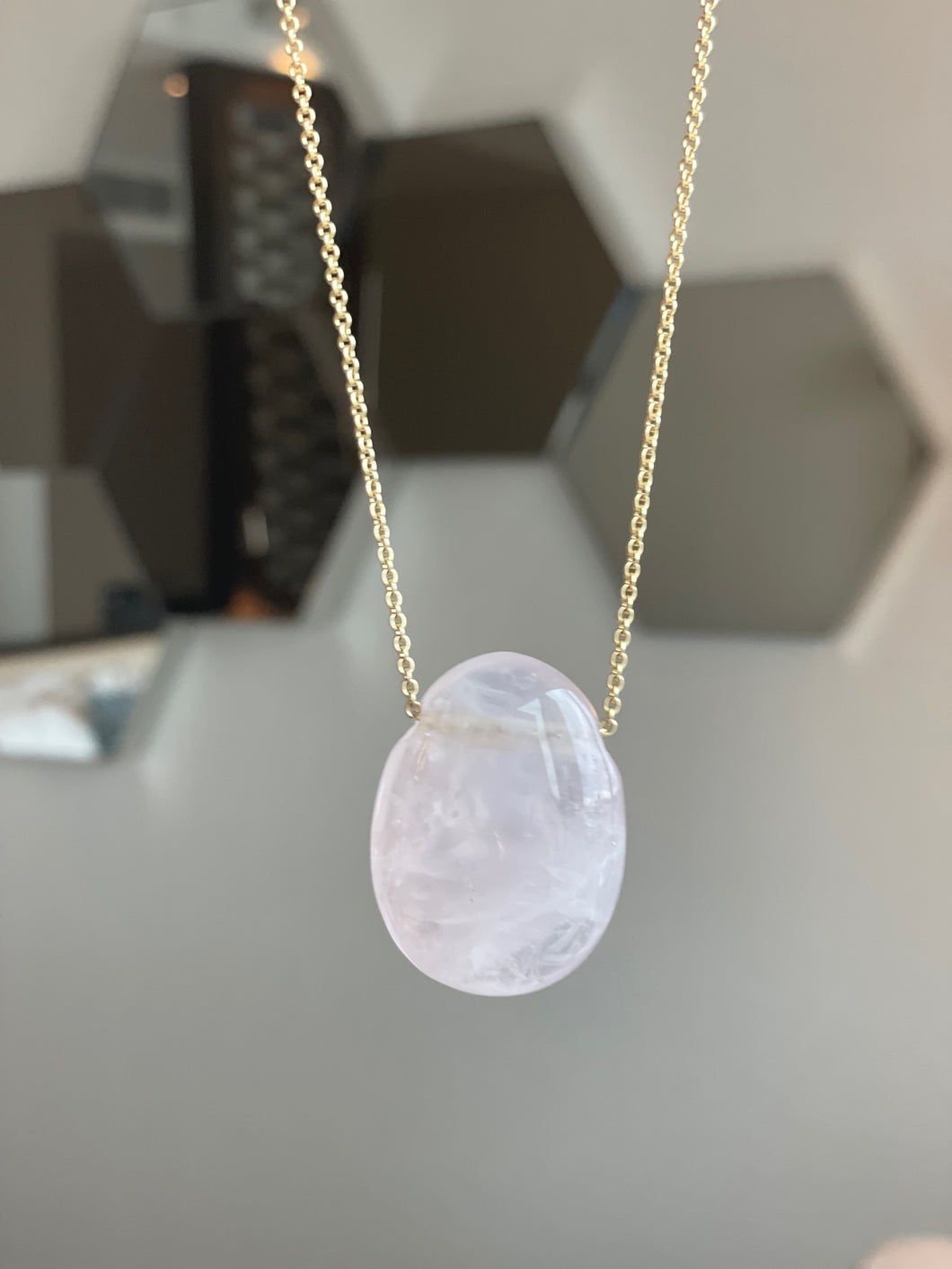 Rose Quartz Tumble Pendant